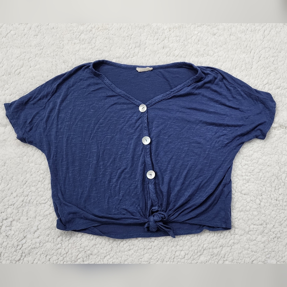 BLUE tied knot Blouse